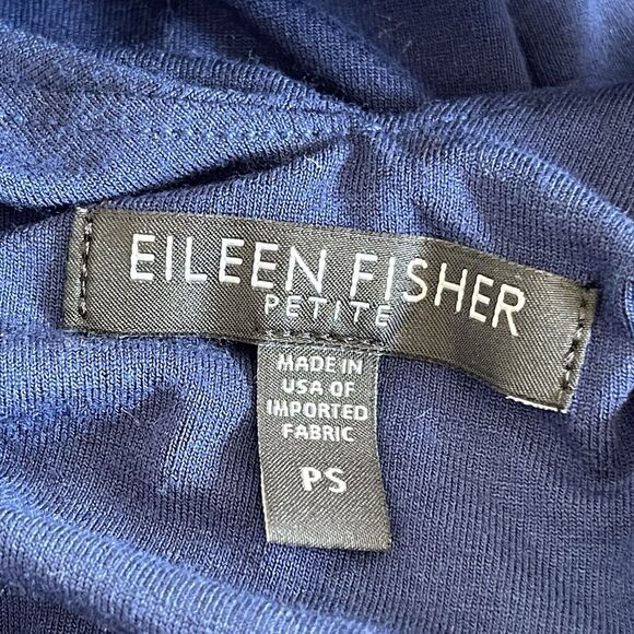 Eileen Fisher Womens Dress Size Petite  Small Blue Open Back Long Sleeve Modern - Picture 9 of 14
